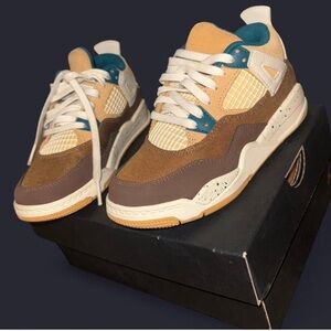 Jordan Kids Sneakers in Brown, Tan, and Teal